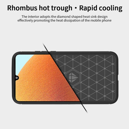 Samsung Galaxy A32 4G(US Version) MOFI Gentleness Series Brushed Texture Carbon Fiber Soft TPU Case(Black)