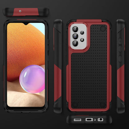 Samsung Galaxy A32 4G PC + TPU Shockproof Protective Phone Case(Red+Black)