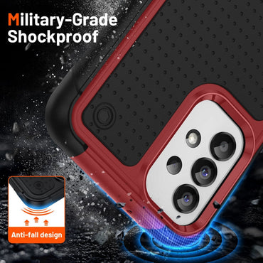 Samsung Galaxy A32 4G PC + TPU Shockproof Protective Phone Case(Red+Black)