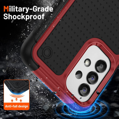 Samsung Galaxy A32 4G PC + TPU Shockproof Protective Phone Case(Red+Black)