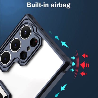 Samsung Galaxy A53 5G Armor Shockproof Magnetic Ring Phone Case(Navy Blue)