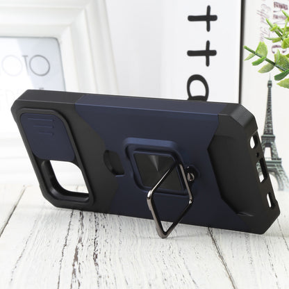 Samsung Galaxy A03 Sliding Camera Cover Design PC + TPU Shockproof Phone Case(Blue)