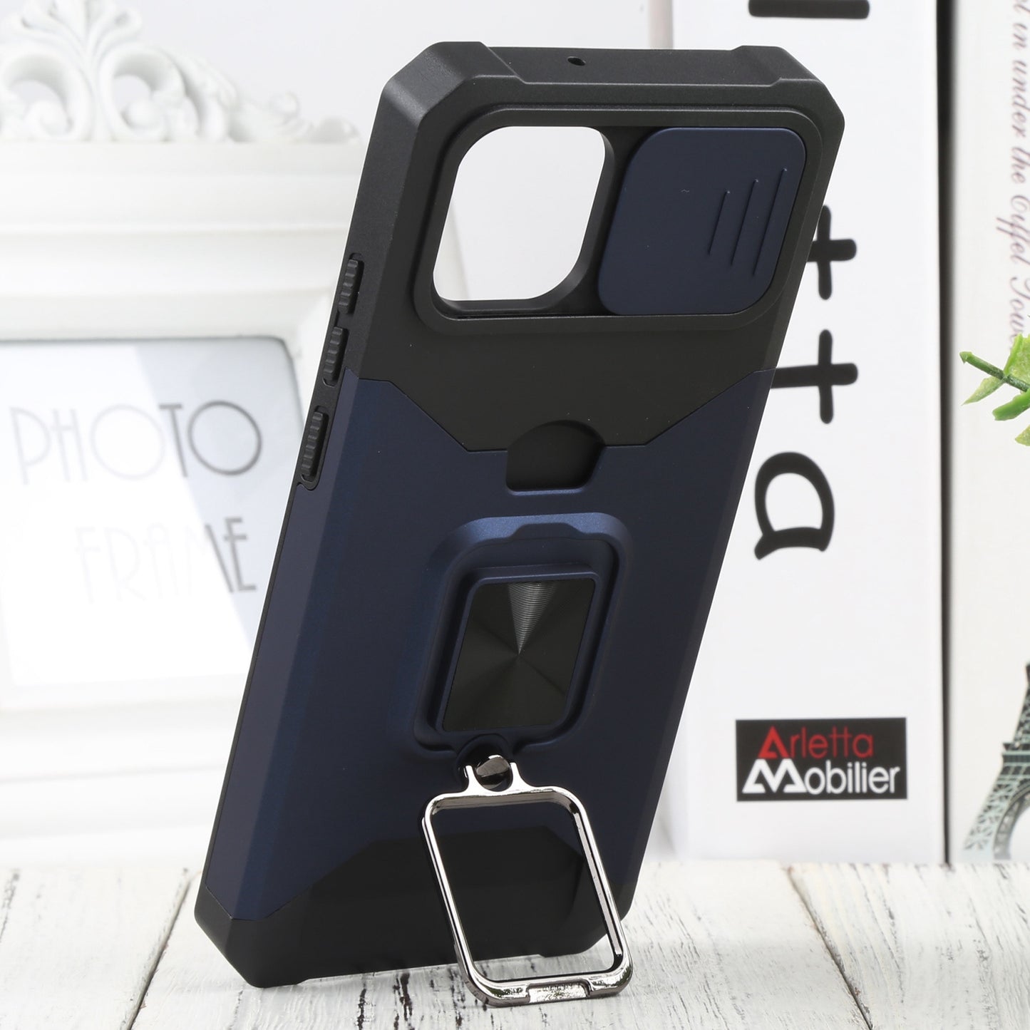 Samsung Galaxy A03 Sliding Camera Cover Design PC + TPU Shockproof Phone Case(Blue)