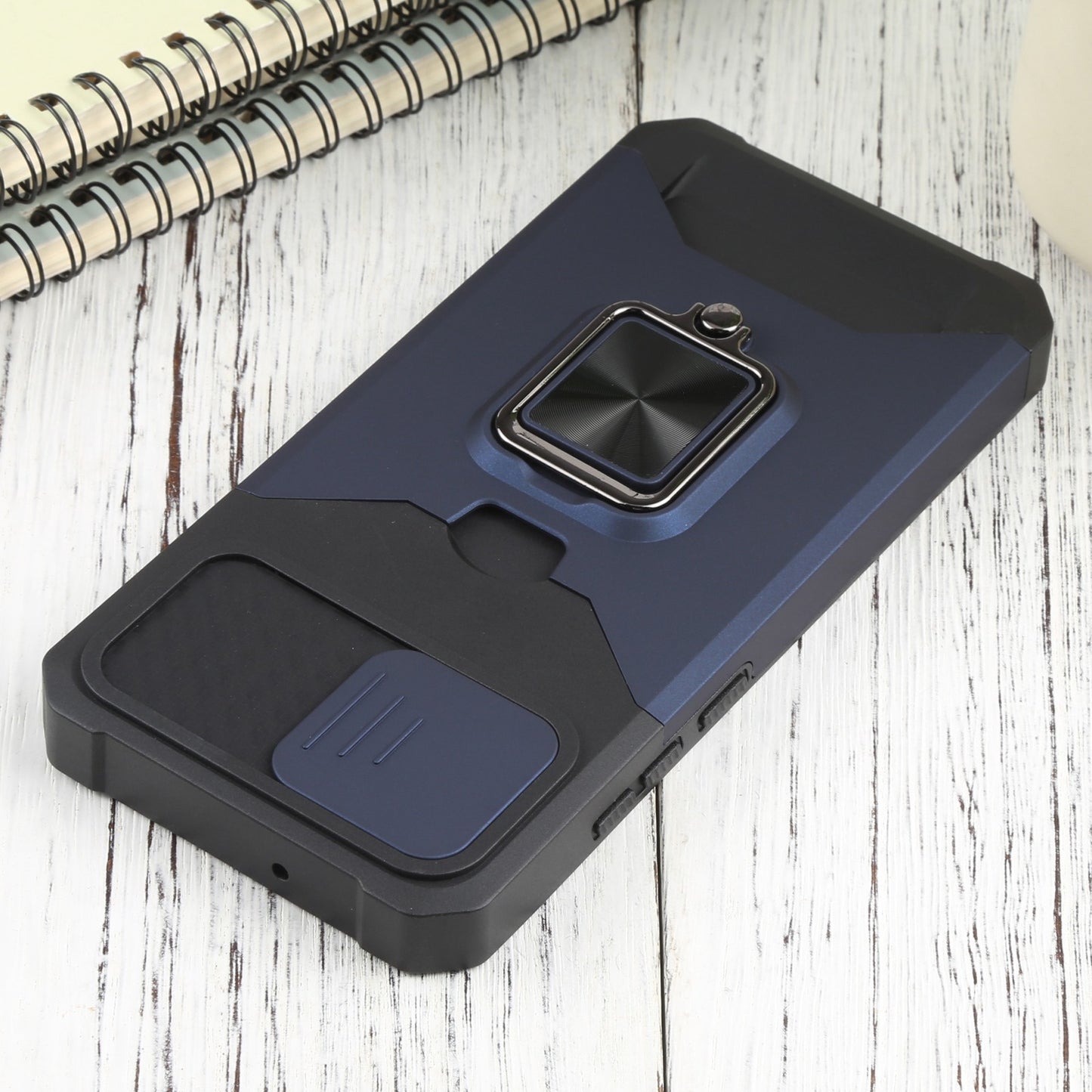 Samsung Galaxy A03 Sliding Camera Cover Design PC + TPU Shockproof Phone Case(Blue)