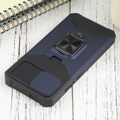 Samsung Galaxy A03 Sliding Camera Cover Design PC + TPU Shockproof Phone Case(Blue)