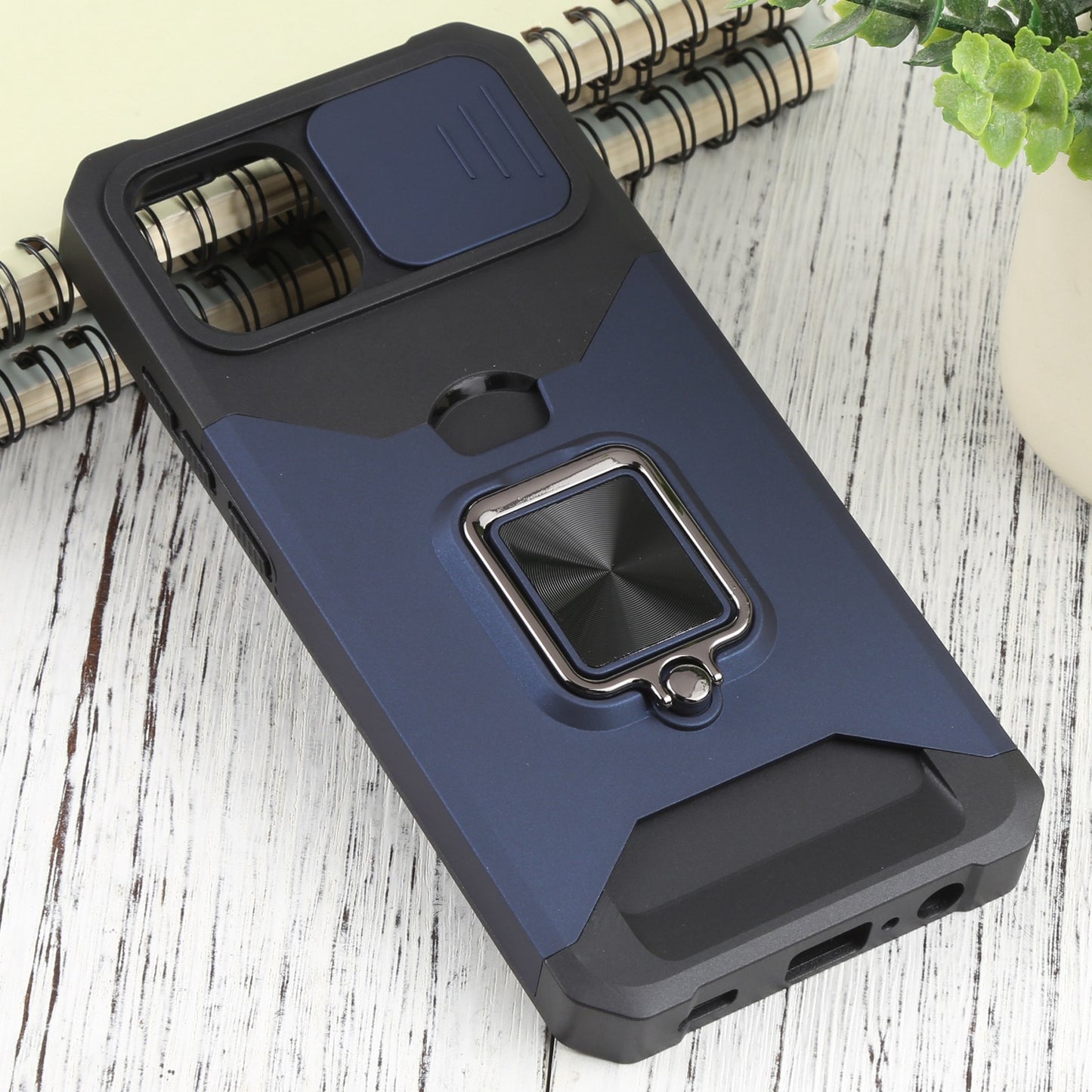 Samsung Galaxy A03 Sliding Camera Cover Design PC + TPU Shockproof Phone Case(Blue)
