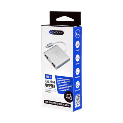 USB C TO DUAL HDMI PORT ADAPTER HB1103SV