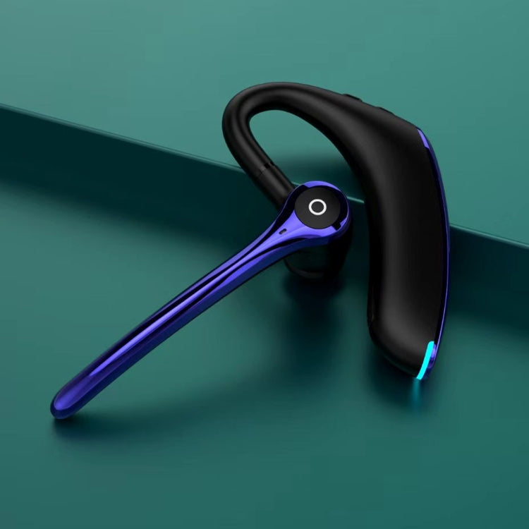 F910 Bluetooth 5.0 Hanging Ear Style Dual Mic Noise Cancelling Bluetooth Earphone(Black Blue)