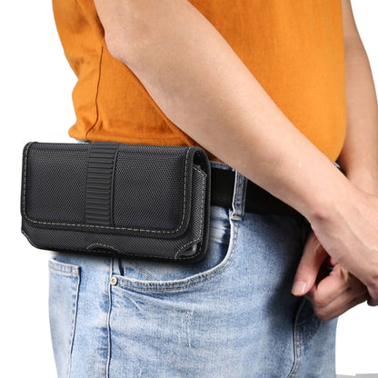 Oxford Cloth Mobile Phone Portable Waist Bag For 6.5 inch(Black)