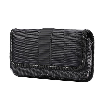 Oxford Cloth Mobile Phone Portable Waist Bag For 6.5 inch(Black)