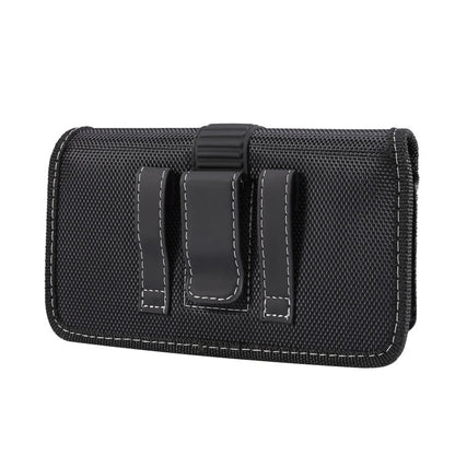 Oxford Cloth Mobile Phone Portable Waist Bag For 6.5 inch(Black)