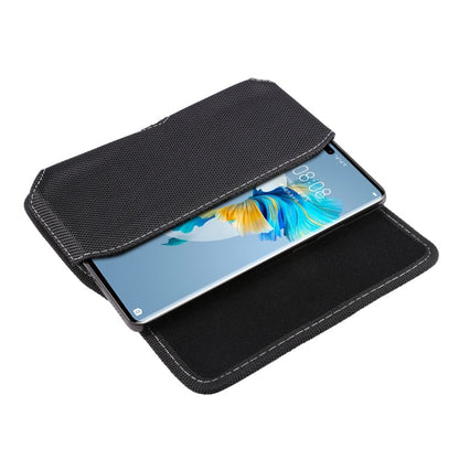 Oxford Cloth Mobile Phone Portable Waist Bag For 6.5 inch(Black)