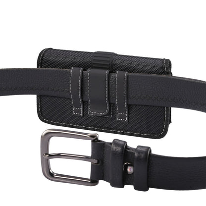 Oxford Cloth Mobile Phone Portable Waist Bag For 6.5 inch(Black)