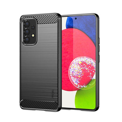 Samsung Galaxy A53 5G MOFI Gentleness Brushed Carbon Fiber Soft TPU Case(Black)