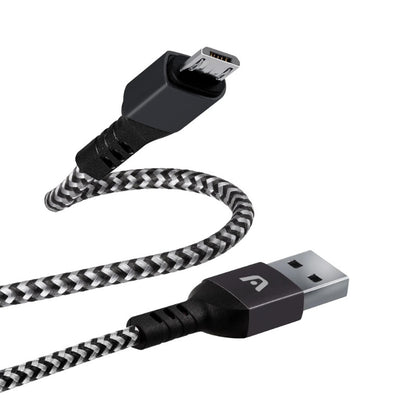 CABLE MICRO USB TO USB 2.0 NYLON BRAIDED DURA FORM ARG-CB-0021BK