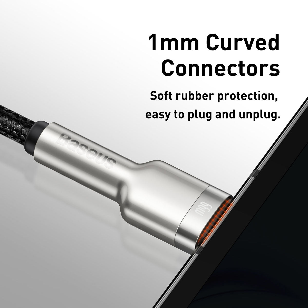 Baseus CAKF000201 Cafule Series 66W USB to USB-C / Type-C Metal Data Cable, Cable Length:2m(Black)