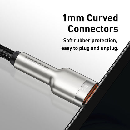 Baseus CAKF000201 Cafule Series 66W USB to USB-C / Type-C Metal Data Cable, Cable Length:2m(Black)
