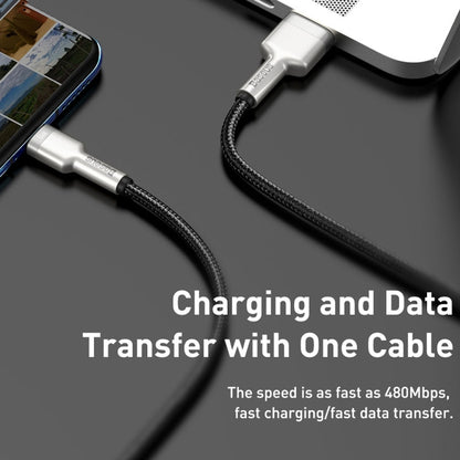 Baseus CAKF000201 Cafule Series 66W USB to USB-C / Type-C Metal Data Cable, Cable Length:2m(Black)