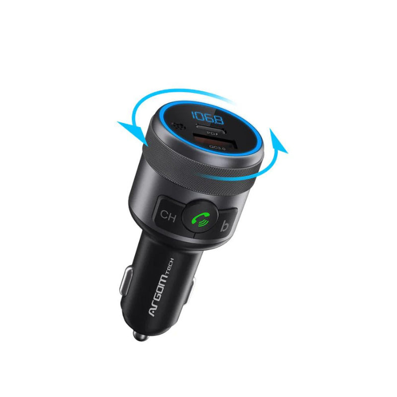 SPECTRO T1 BT HANDS FREE CAR KIT WITH DUAL FAST CHARGING PORTS (PD + QC3.0 USB)
