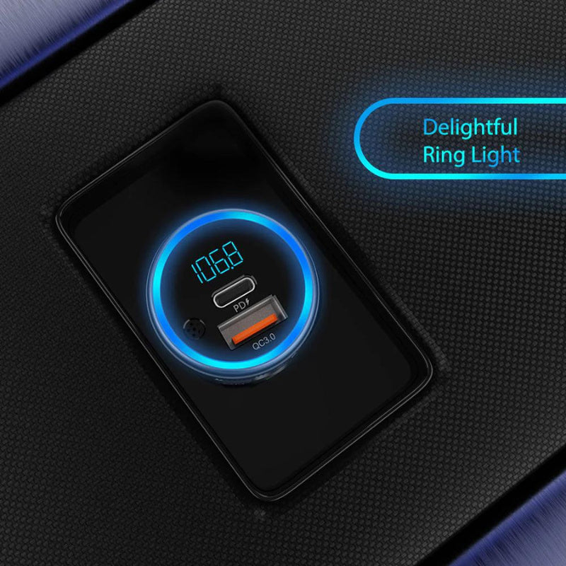 SPECTRO T1 BT HANDS FREE CAR KIT WITH DUAL FAST CHARGING PORTS (PD + QC3.0 USB)