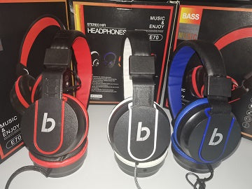 BASS  E70 HIFI 3.5MM STEREO HEADPHONES