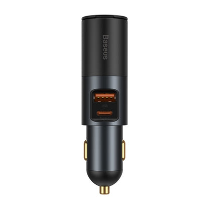 Baseus Share U+C 120W Together Fast Charge Car Charger with Cigarette Lighter Expansion Port(Grey)