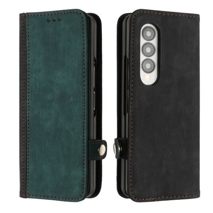 Samsung Galaxy Z Fold 4 5G Double Fold Leather Phone Case(Dark Green)