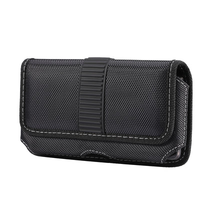 Oxford Cloth Mobile Phone Portable Waist Bag For 6.5 inch(Black)