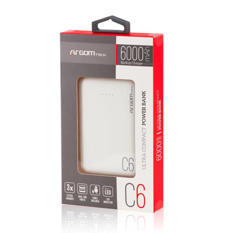POWER BANK C6 6000MAH ARG-PB-1136BK