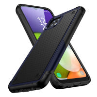 Samsung Galaxy A22 5G PC + TPU Shockproof Protective Phone Case(Blue+Black)