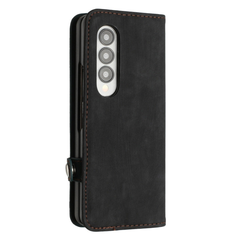 Samsung Galaxy Z Fold 4 5G Double Fold Leather Phone Case(Dark Green)