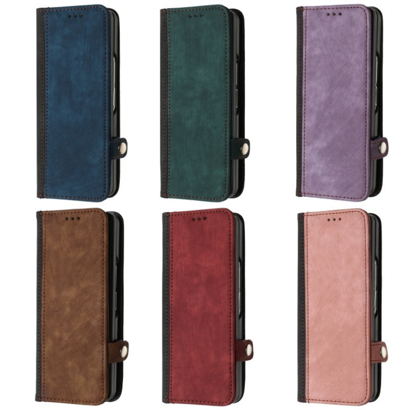Samsung Galaxy Z Fold 4 5G Double Fold Leather Phone Case(Dark Green)