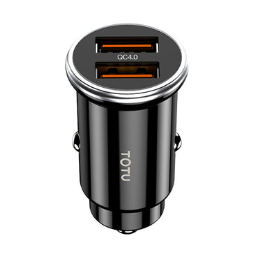 TOTUDESIGN DCCQ-04 Elite Series Dual USB QC 4.0 Car Charger (Black)
