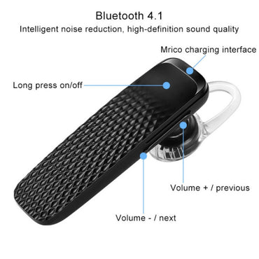 Original Huawei AM04S Colortooth Wireless Bluetooth V4.1 Earphone(Black)