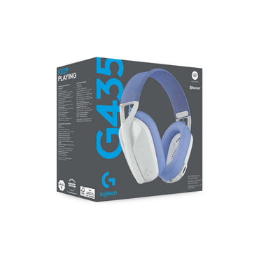Logitech G435 LIGHTSPEED and Bluetooth Wireless Gaming Headset  Blue / White