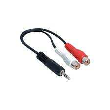 IMEXX 3.5 DC JACK CABLE TO 2RCA FEMALE RED AND WHITE