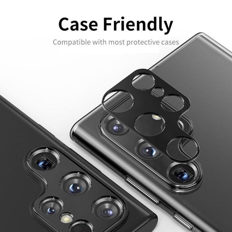 Samsung Galaxy S22 Ultra 5G Camera Lens Protector Full Cover(Dark Red)