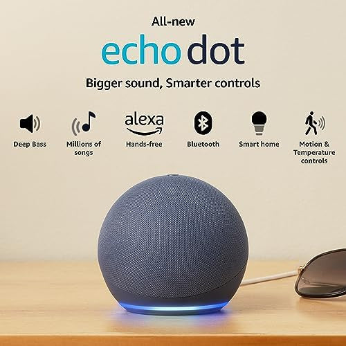 Echo Dot (4th Gen, 2020 release) | Smart speaker with Alexa | Twilight Blue